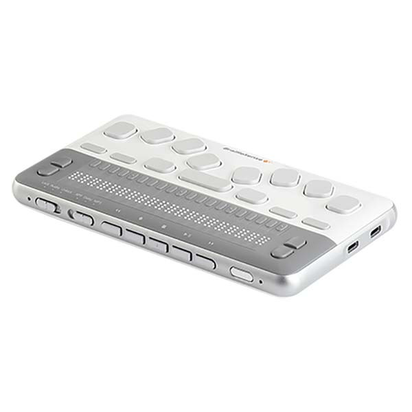 Portable and powerful 20-cell braille notetaker, the Hims BrailleSense ...