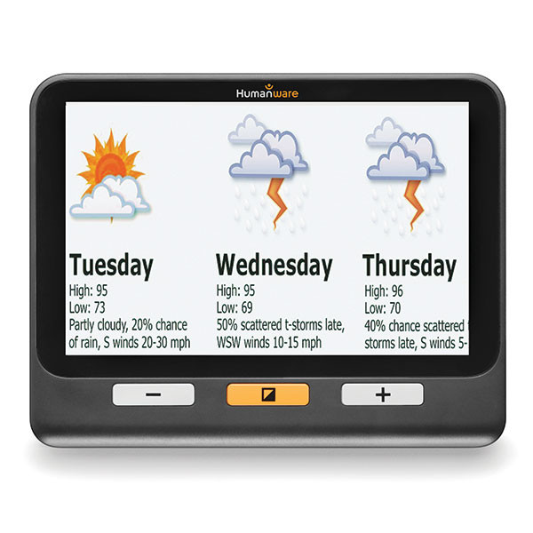 Portable electronic magnifier explorē 8 from HumanWare for the visually ...
