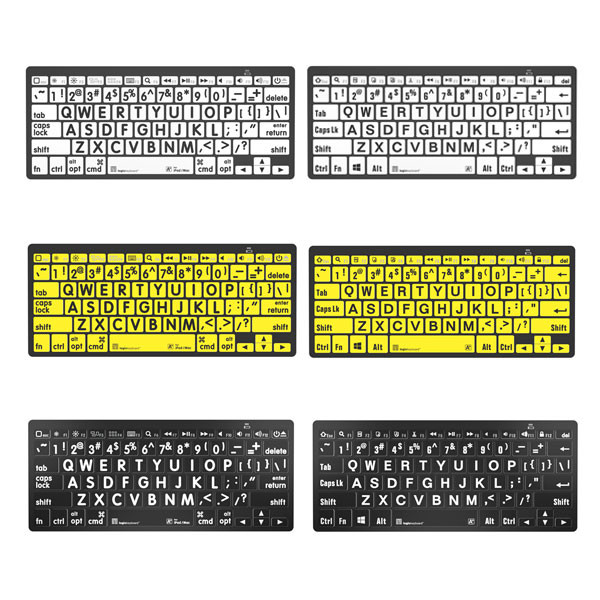 Bluetooth mini keyboard with large characters for the visually impaired