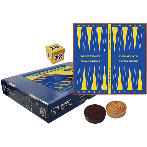 Magnetic Backgammon with tactile relief and braille for the blind