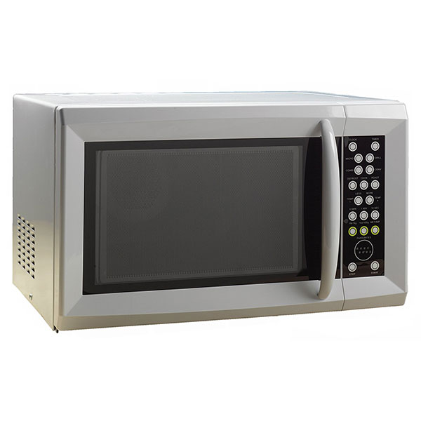 Microwave convection grill with voice guidance for visually impaired